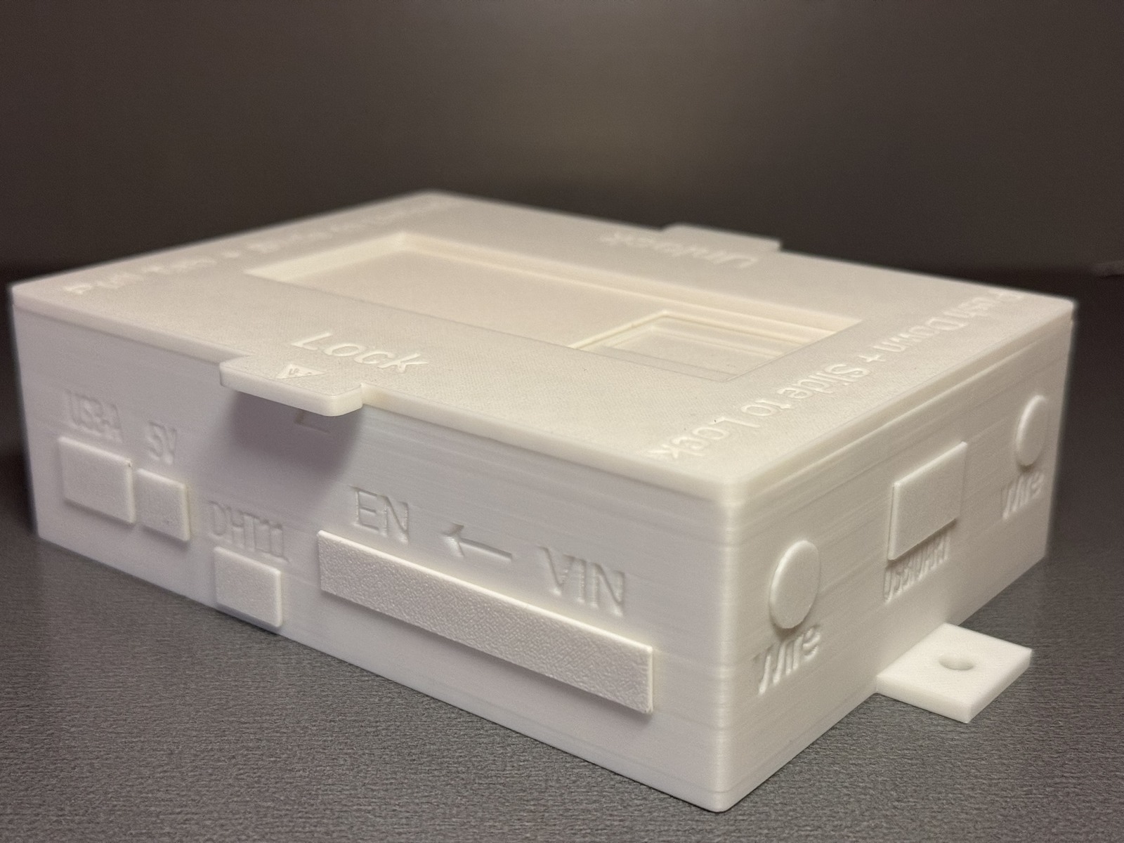 Command 30 White enclosure shown with lid and inserts installed