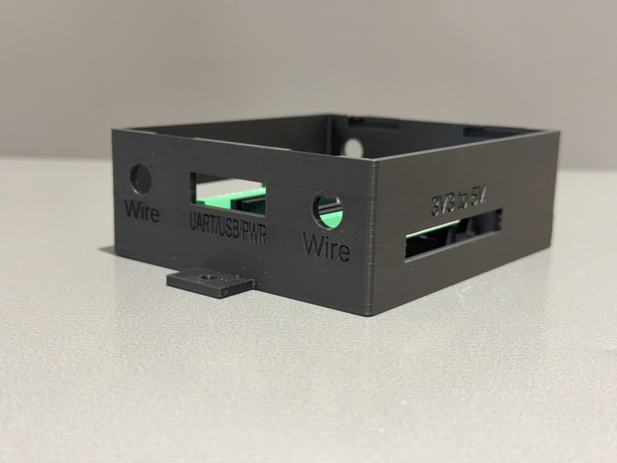 Open 45 degree angle of the Ranger family enclosure with the board visible