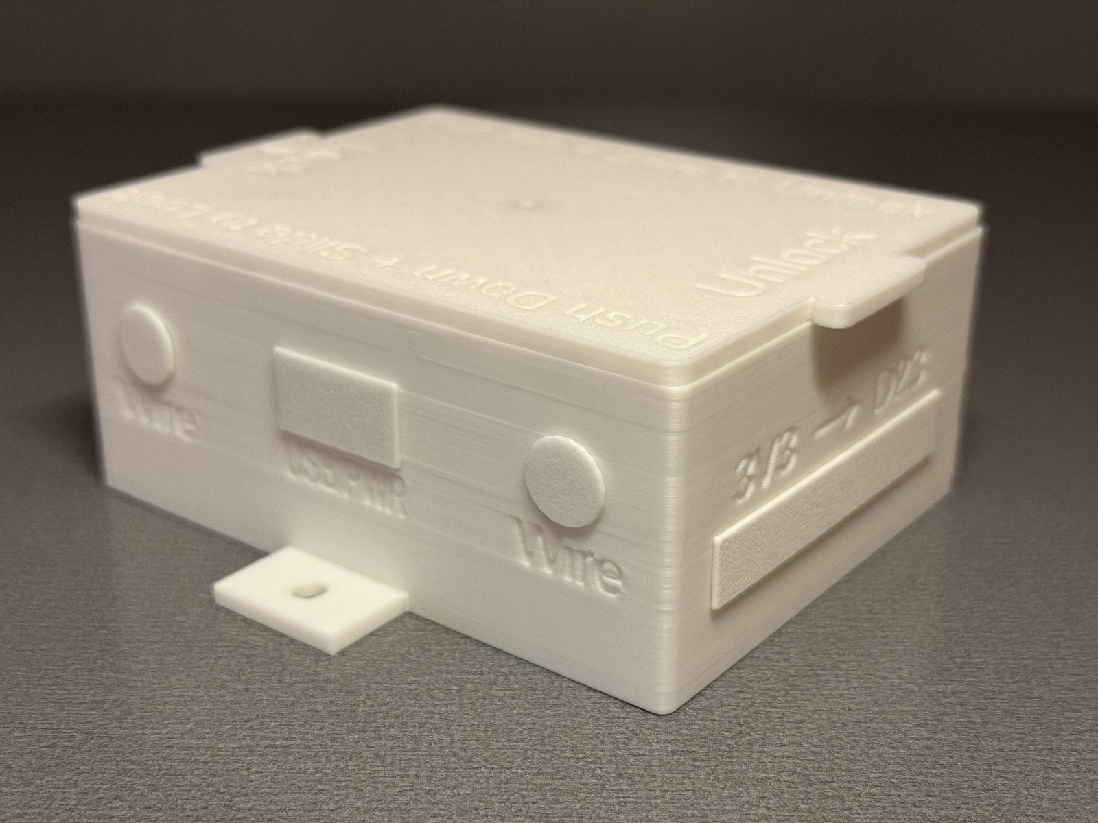 Scout 30 White unloaded enclosure shown with lid and inserts installed