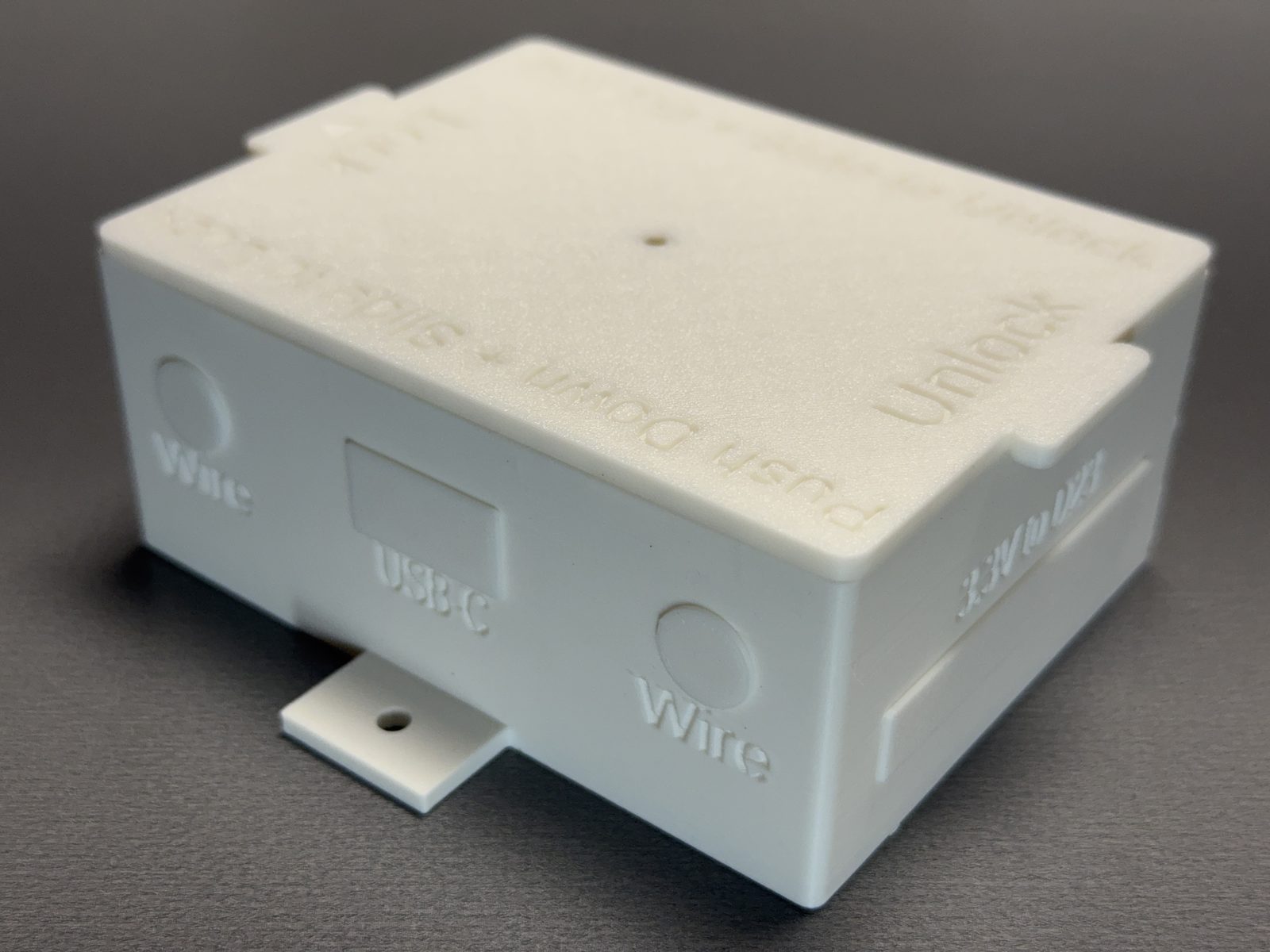 Scout 30 White unloaded enclosure shown with lid and inserts installed