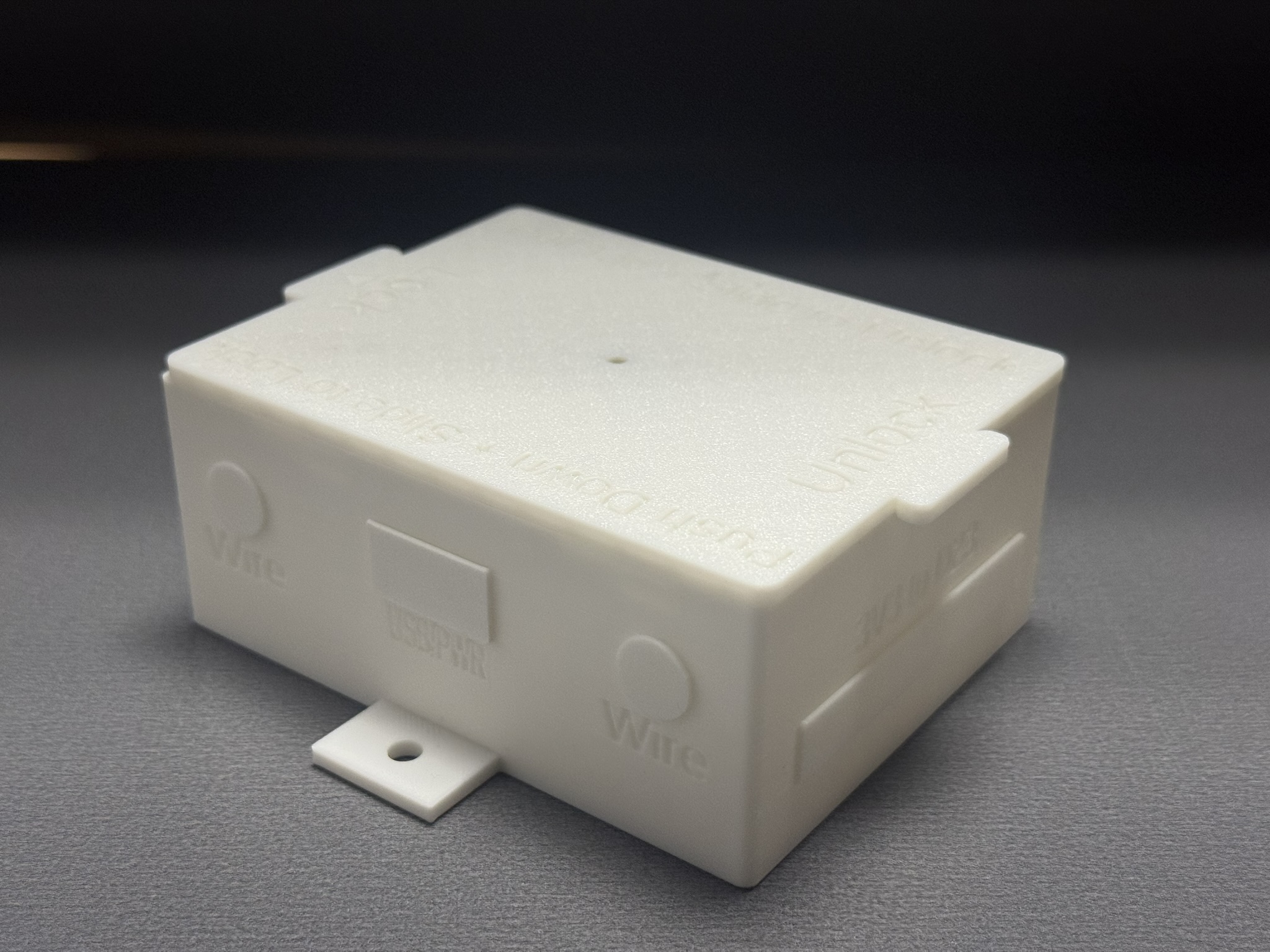 Scout family enclosure with lid installed, shown at an angle